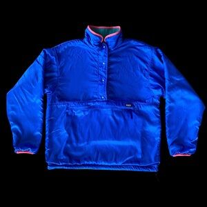 VTG 90s Patagonia Glissade Reversible Fleece Pullover Pink Blue Wmns Sz 12 S/M